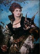 Hans Makart The Falconer oil